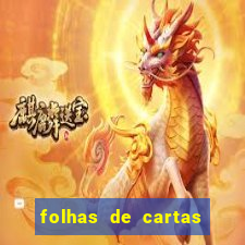 folhas de cartas para imprimir